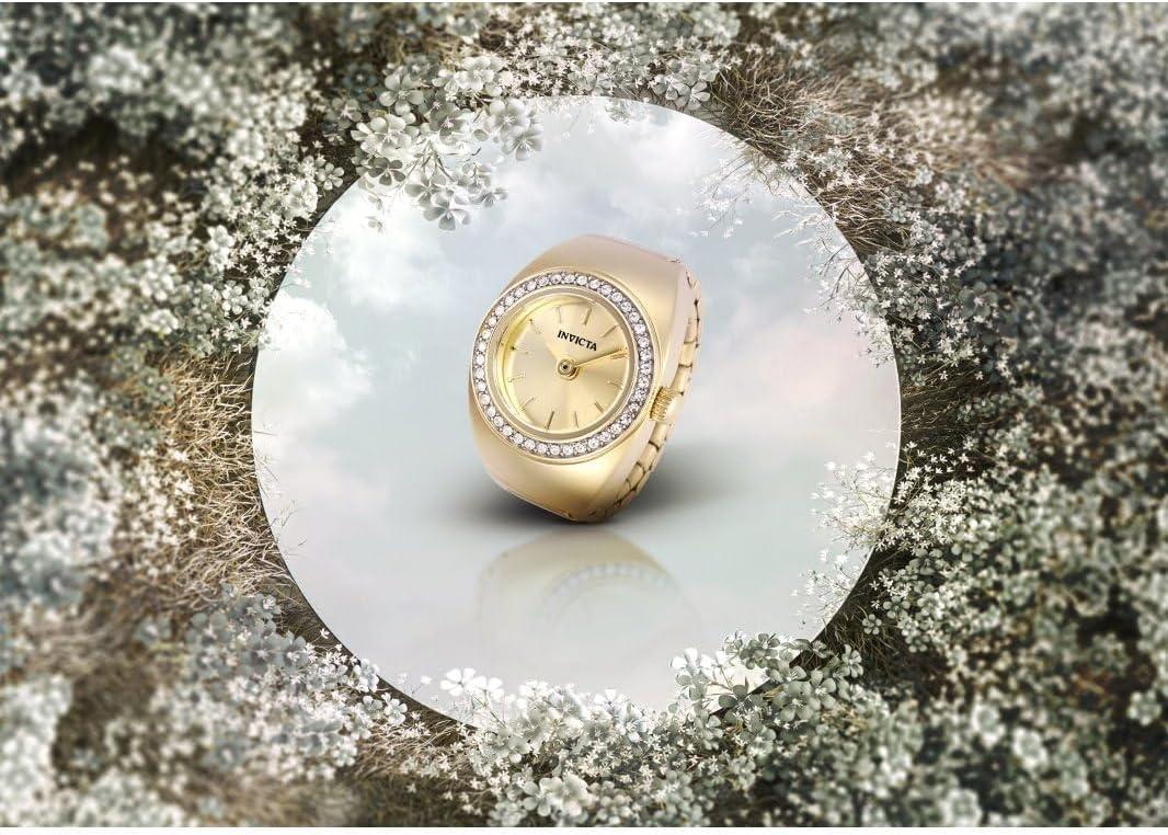 image:imageInvicta Mini Lady Ring 165mm Stainless Steel Gold Gold dial VC00 Quartz