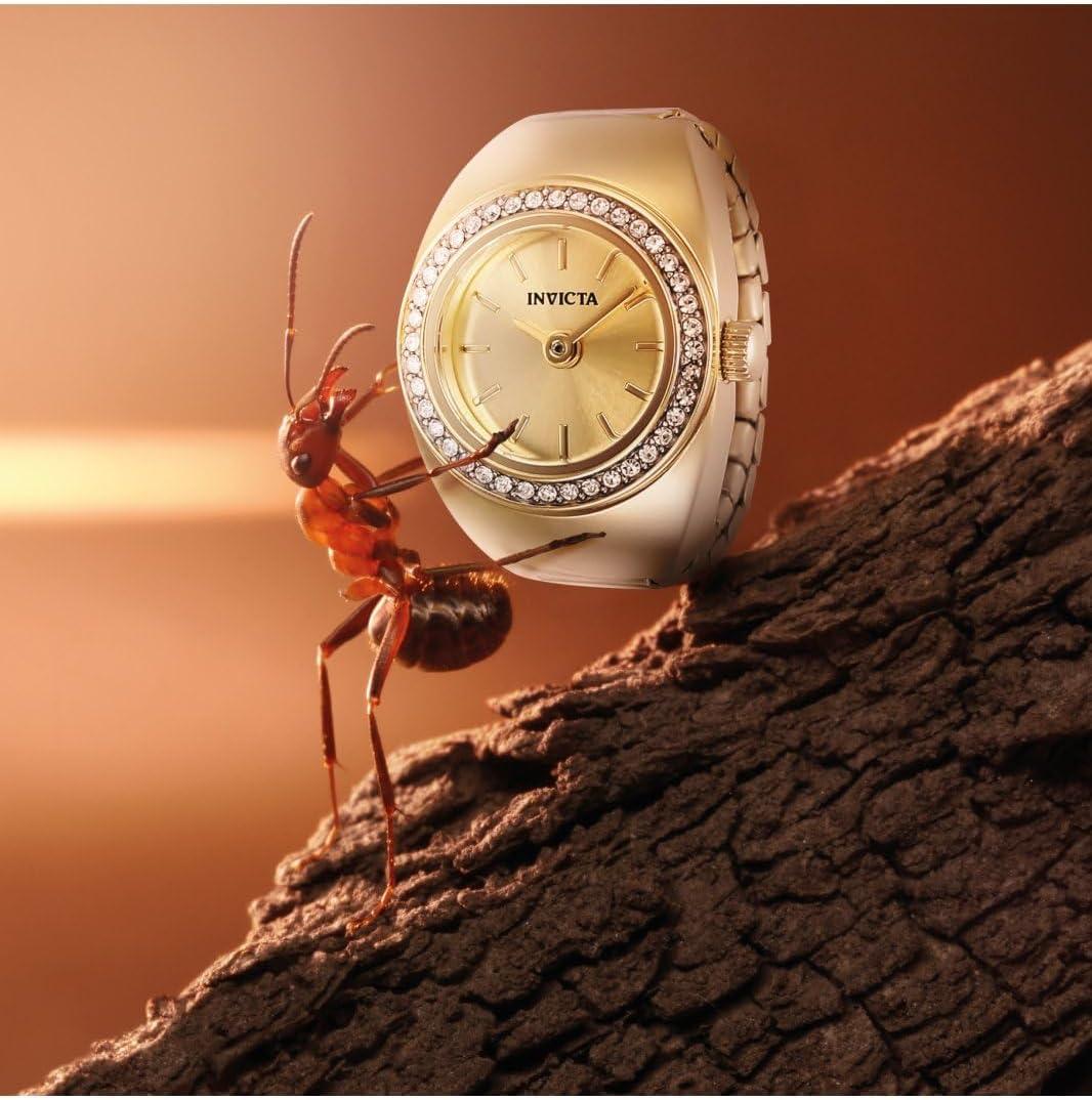 image:imageInvicta Mini Lady Ring 165mm Stainless Steel Gold Gold dial VC00 Quartz