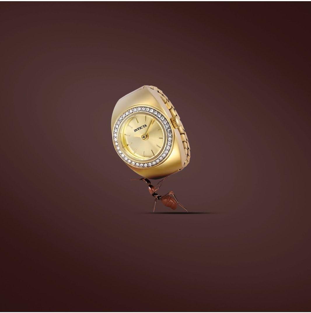 image:imageInvicta Mini Lady Ring 165mm Stainless Steel Gold Gold dial VC00 Quartz
