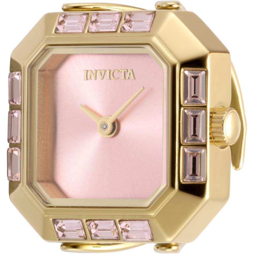 image:imageInvicta Mini Lady Ring 215mm Stainless Steel Gold Pink dial PC20S Quartz