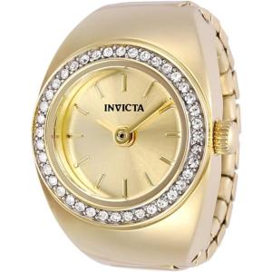 Invicta Mini Lady Ring 16.5mm Stainless Steel Gold Gold dial VC00 Quartz