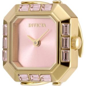 Invicta Mini Lady Ring 21.5mm Stainless Steel Gold Pink dial PC20S Quartz