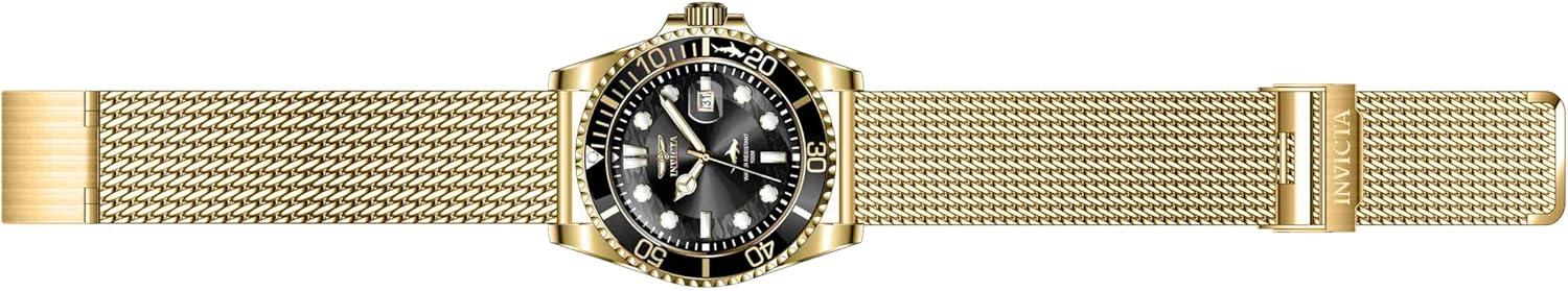 image:imageInvicta Pro Diver Men 43mm Stainless Steel Gold Black dial PC32 Quartz