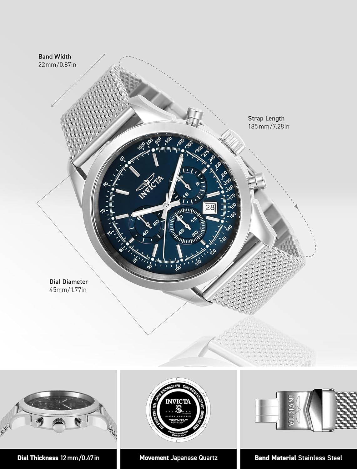 image:imageInvicta Speedway 24209 Mens Quartz Watch 45 mmQuartz Watch