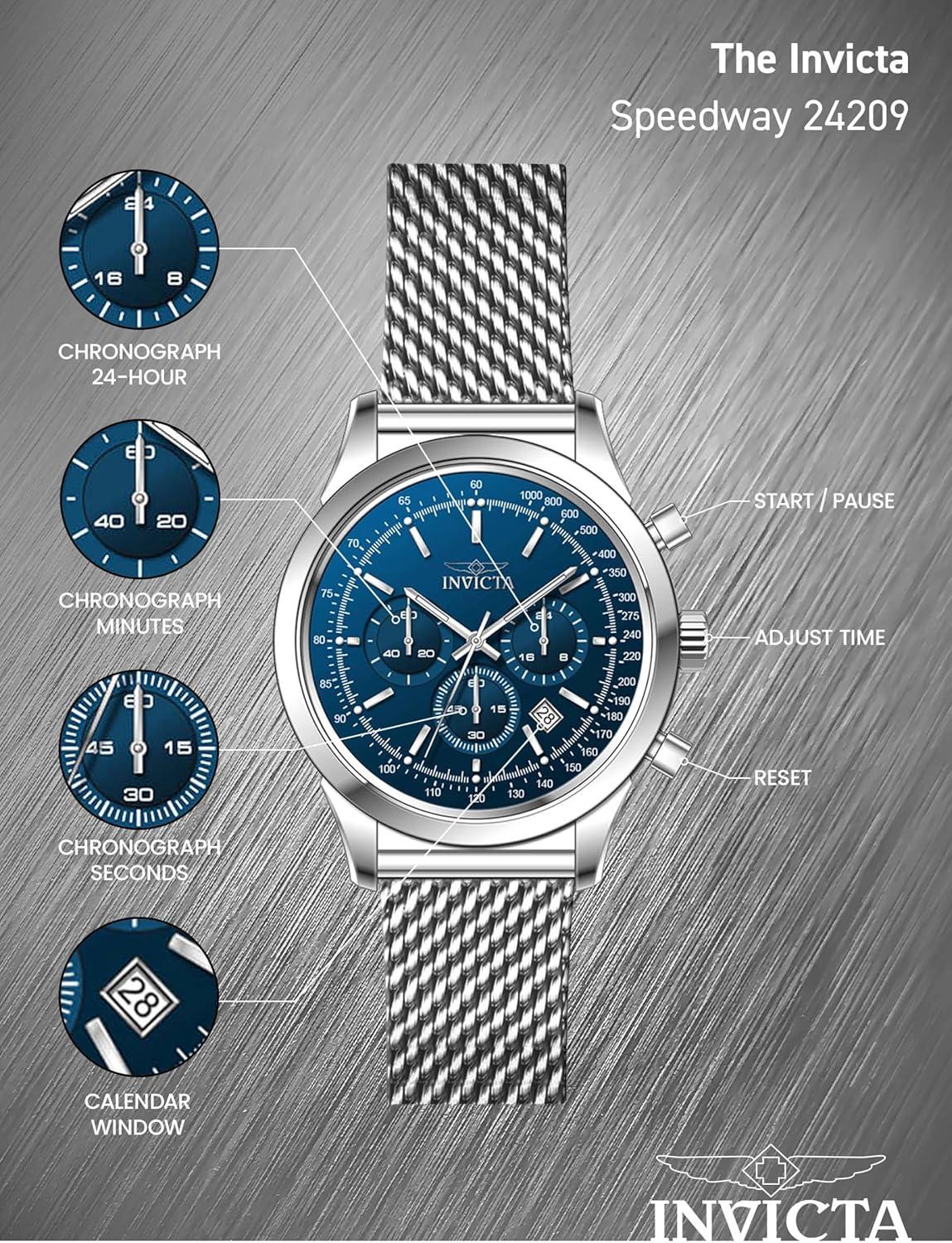 image:imageInvicta Speedway 24209 Mens Quartz Watch 45 mmQuartz Watch