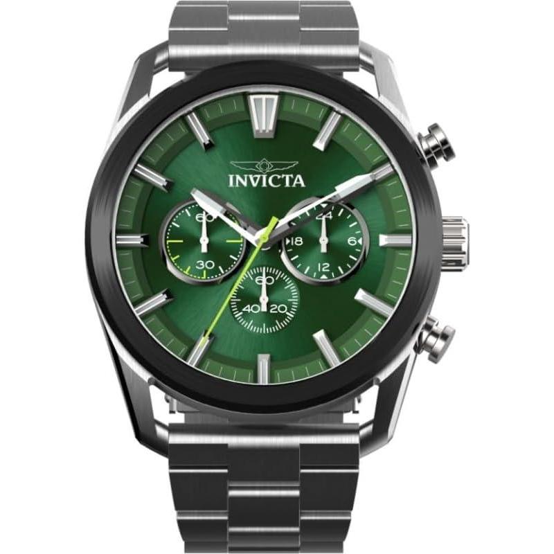 image:imageInvicta Speedway Men 4500mm Stainless Steel Black Steel Green dial VD54 Quartz