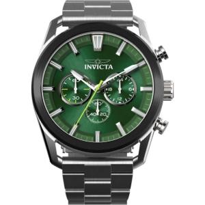 Invicta Speedway Men 45.00mm Stainless Steel Black + Steel Green dial VD54 Quartz