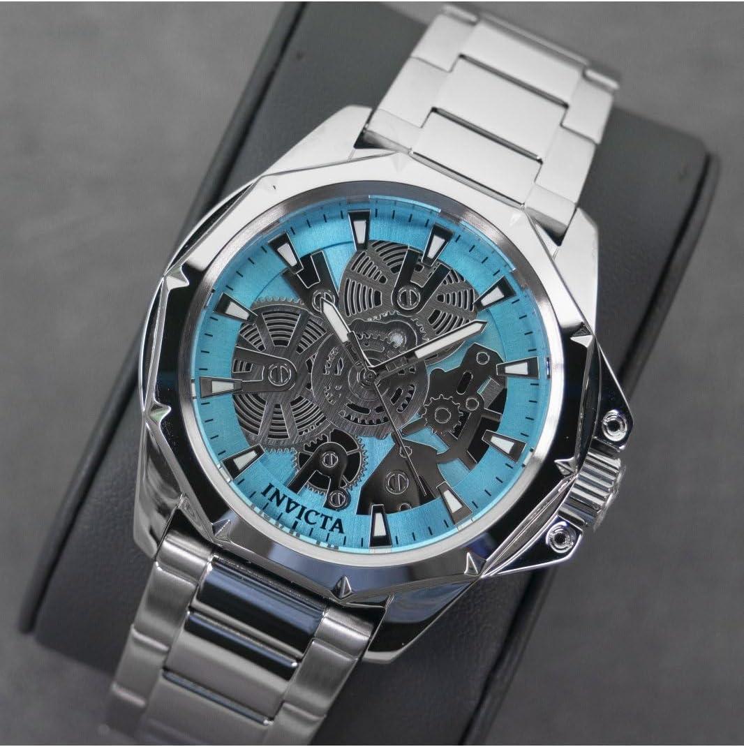 image:imageInvicta Objet D Art Men 44mm Stainless Steel Steel Tiffany Blue dial PC21 Quartz