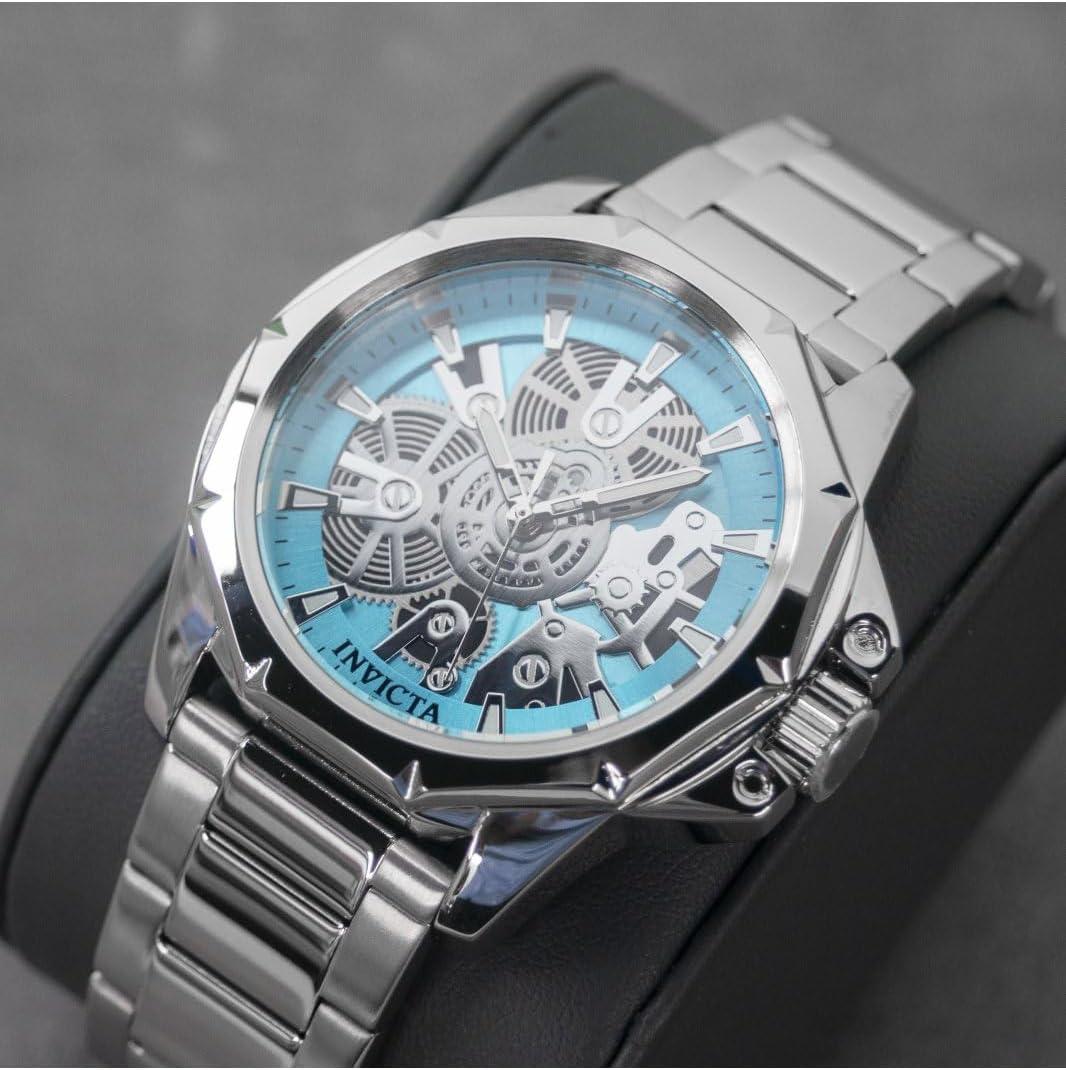 image:imageInvicta Objet D Art Men 44mm Stainless Steel Steel Tiffany Blue dial PC21 Quartz