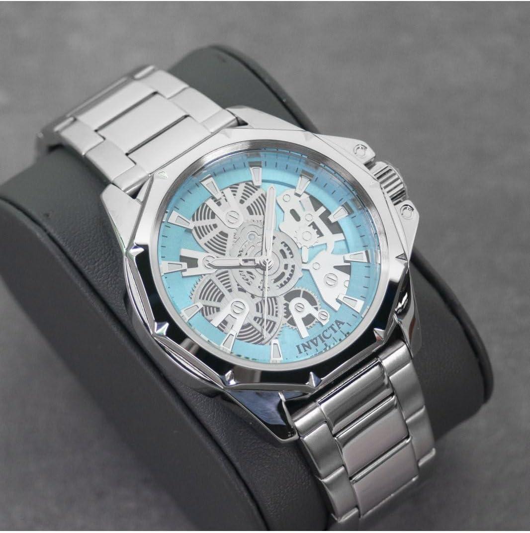 image:imageInvicta Objet D Art Men 44mm Stainless Steel Steel Tiffany Blue dial PC21 Quartz