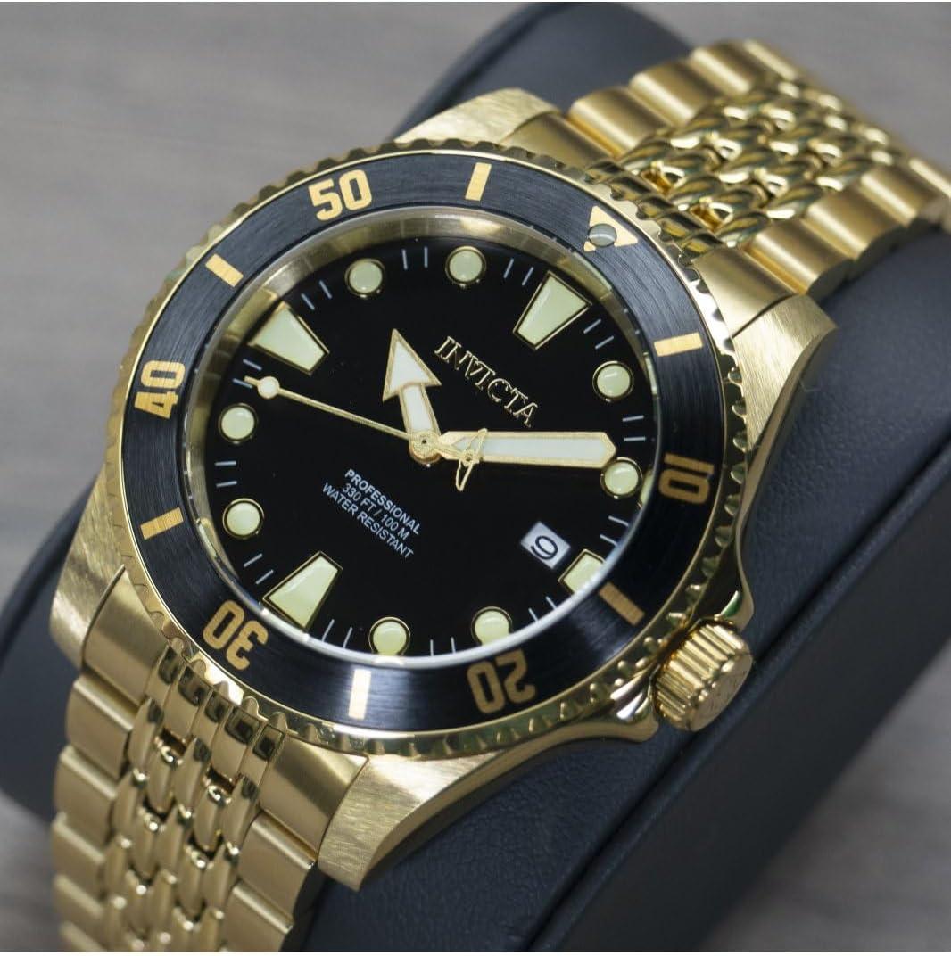 image:imageInvicta Pro Diver Men 44mm Stainless Steel Gold Black dial NH35A Automatic