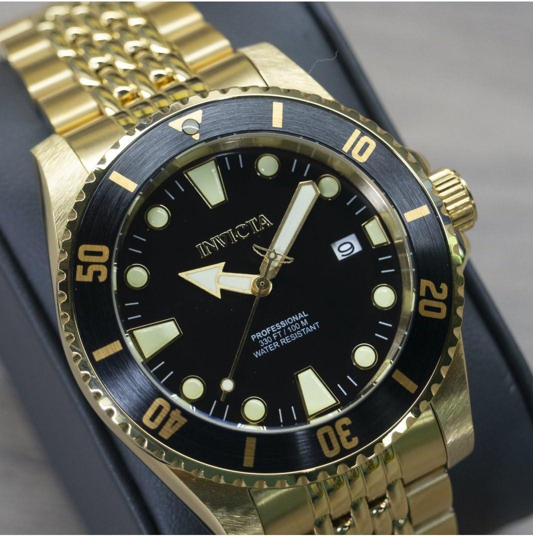 image:imageInvicta Pro Diver Men 44mm Stainless Steel Gold Black dial NH35A Automatic