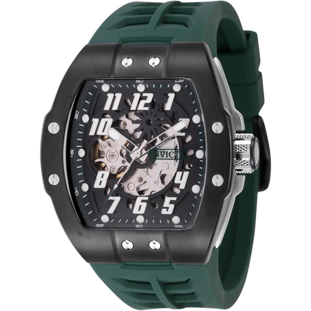 image:imageInvicta S1 Rally Men 44mm Stainless Steel Black Steel BlackDark Green dial NH70 Automatic