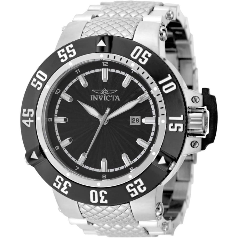 image:imageInvicta Subaqua Men 50mm Stainless Steel Black Steel Black dial PC32 Quartz