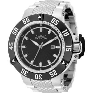 Invicta Subaqua Men 50mm Stainless Steel Black + Steel Black dial PC32 Quartz