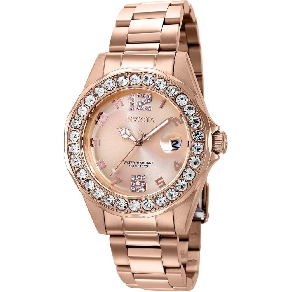 image:imageInvicta Pro Diver Lady 38mm Stainless Steel Rose Gold Rose Gold dial PC32A Quartz