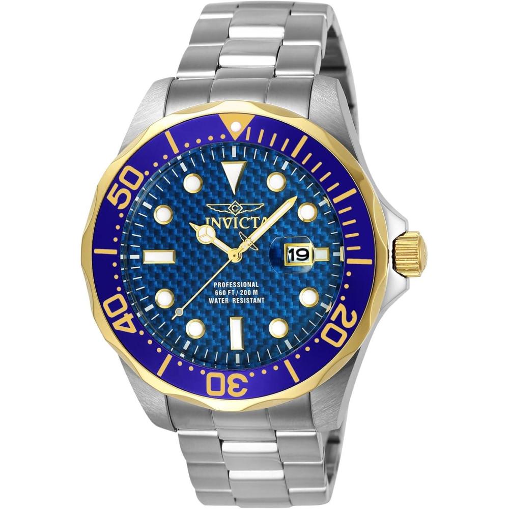 image:imageInvicta Mens 12566 Pro Diver Analog Display Swiss Quartz Silver Watch