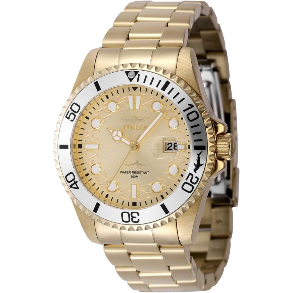 image:imageInvicta Pro Diver Edelstahl Herren Quarzuhrwerk 43mmGold White