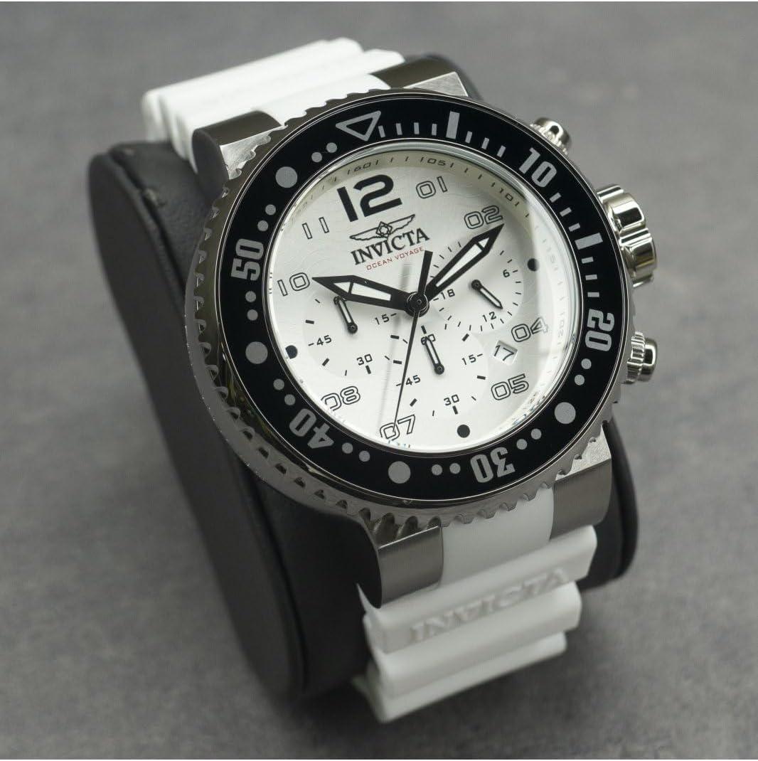 image:imageInvicta Pro Diver Men 52mm Stainless Steel Aluminum Black Silver Steel WhiteSilver dial VD53 Quartz