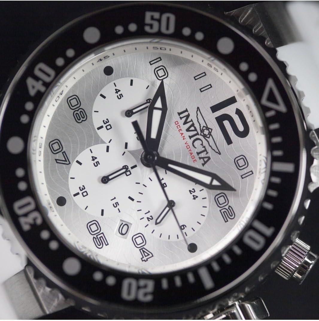 image:imageInvicta Pro Diver Men 52mm Stainless Steel Aluminum Black Silver Steel WhiteSilver dial VD53 Quartz