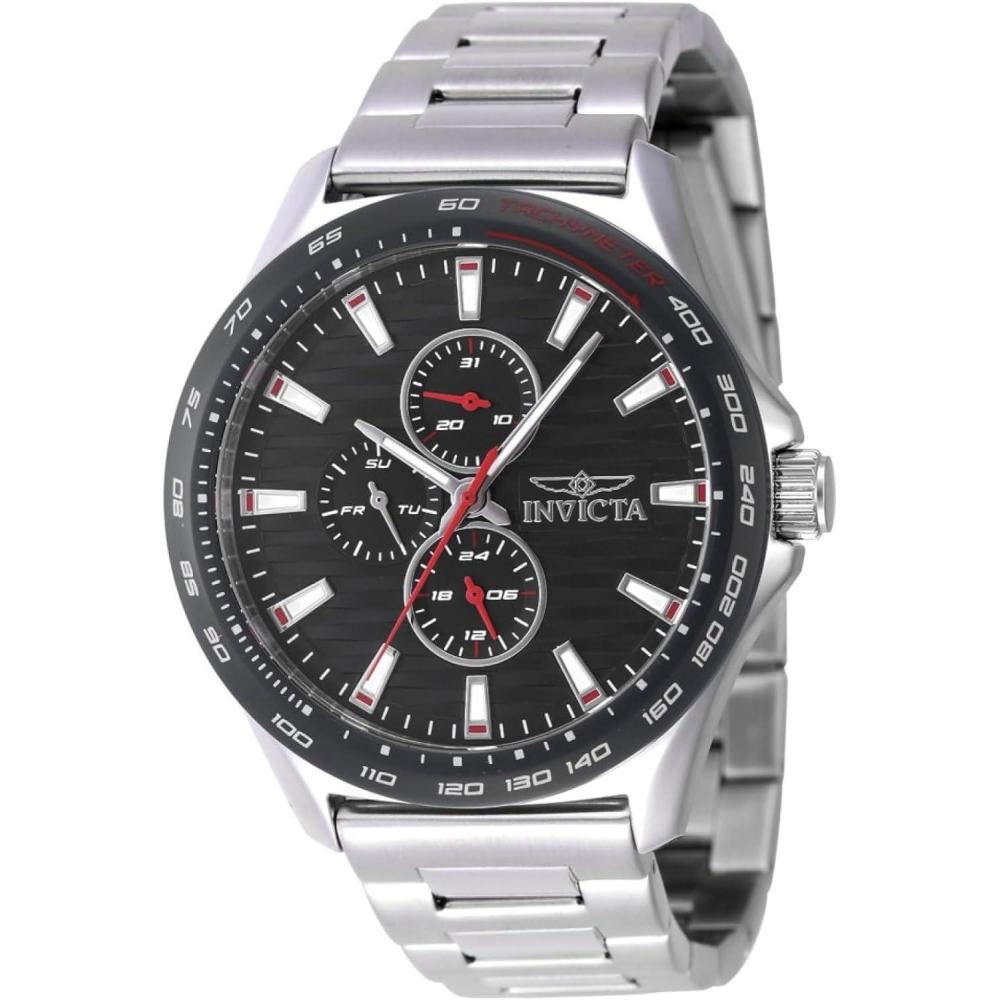 image:imageInvicta Racing Men 44mm Stainless Steel Steel Black dial VH67 Quartz
