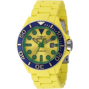 Invicta Grand Diver Men 46.00mm Stainless Steel + Aluminum Blue + Yellow + Silver + Aqua-Plating + Steel Yellow+Green dial PC32 Quartz