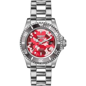 Invicta Pro Diver Men 40mm Stainless Steel Steel Pink+Camouflage dial PC32 Quartz