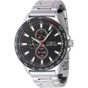 Invicta Racing Men 44mm Stainless Steel Steel Black dial VH67 Quartz