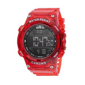Invicta Racing Men 52mm Plastic White Black dial Electronic Digital(Red Black)
