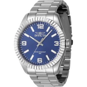 Invicta Specialty Men 43mm Stainless Steel Steel Blue dial PC21 Quartz