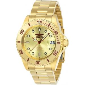 Invicta Men’s Pro Diver Collection Coin-Edge Automatic Watch(Yellow Gold-plated (Model 24762))