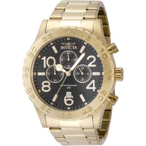 Invicta Specialty Men 50mm Stainless Steel Gold Charcoal dial VD52 Quartz