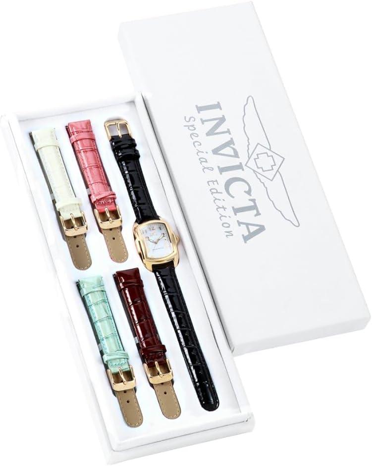 image:imageInvicta Womens 13834 Lupah White MotherOfPearl Dial Black Patent Leather Watch