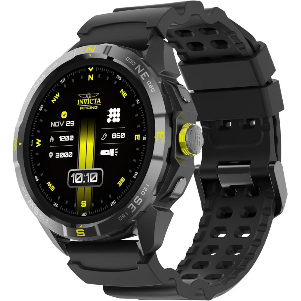 image:imageInvicta ITech011 Digital Smartwatch 148 Display Silicone Strap Swim Tracking HR Bluetooth Limited Edition Black Band and Case Unisex
