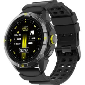 Invicta I-Tech-011 Digital Smartwatch, 1.48″ Display, Silicone Strap, Swim Tracking, HR, Bluetooth, Limited Edition Black Band and Case, Unisex
