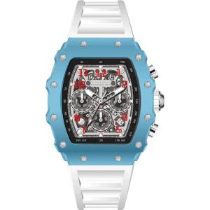 Invicta Racing 69695 Men’s Watch – Quartz Movement – Acrylic with Silver Dial – 43 mm