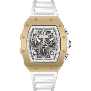 Invicta Racing Men 43.2mm Acrylic Gold Silver dial MG53 Quartz