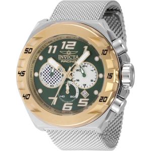 Invicta Racing Men 48.0mm Stainless Steel Gold + Steel White+Gold+Green+Ivory dial VD53 Quartz
