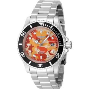 Invicta Pro Diver Men 40mm Stainless Steel Steel Orange+Camouflage dial PC32 Quartz