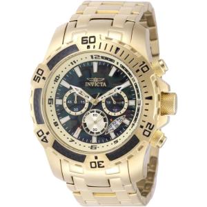 Invicta Pro Diver Men 51mm Stainless Steel Gold Black dial VD53 Quartz