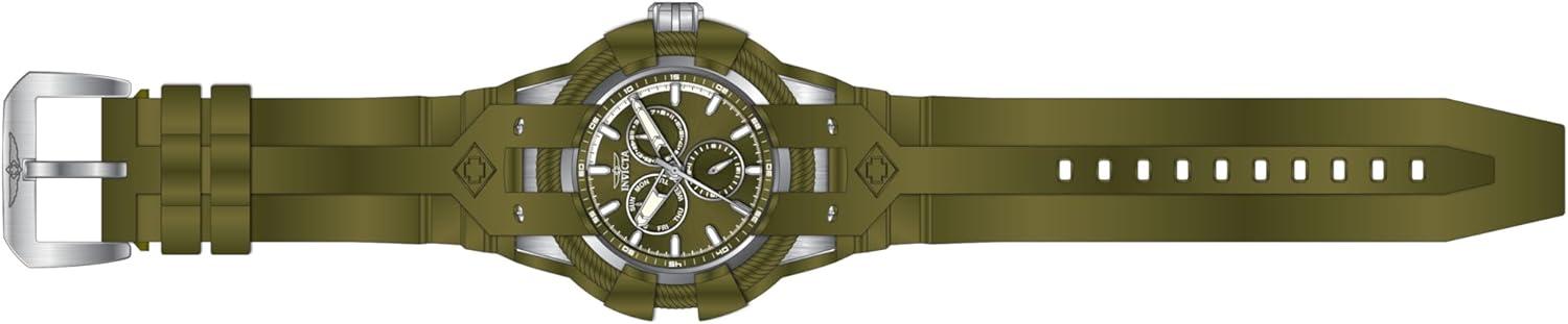 image:imageInvicta Bolt Men 50mm Stainless Steel Silicone Green Steel Green dial VH68 Quartz