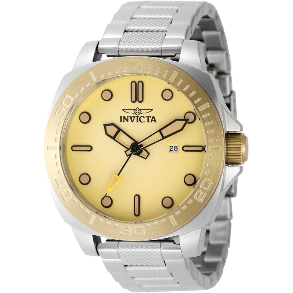 image:imageInvicta Speedway Men 46mm Stainless Steel Gold  Steel Yellow dial PC32 Quartz