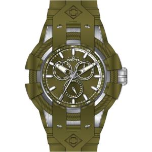 Invicta Bolt Men 50mm Stainless Steel + Silicone Green + Steel Green dial VH68 Quartz