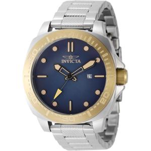 Invicta Speedway Men 46mm Stainless Steel Gold + Steel Blue dial PC32 Quartz