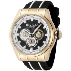 Invicta Speedway Men 48mm Stainless Steel Gold Black+White dial VH63 Quartz
