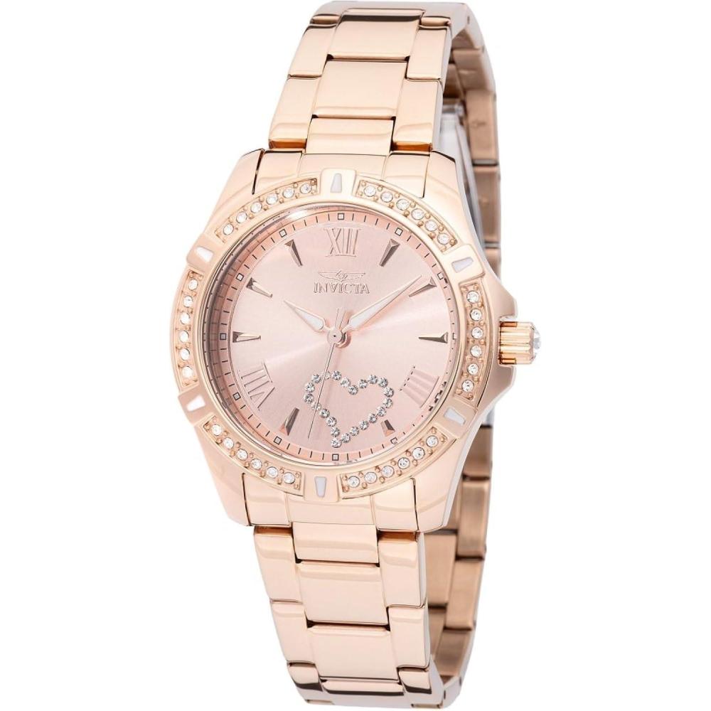 image:imageInvicta Womens 49843 Angel Quartz 2 Hand Rose Gold Dial Watch
