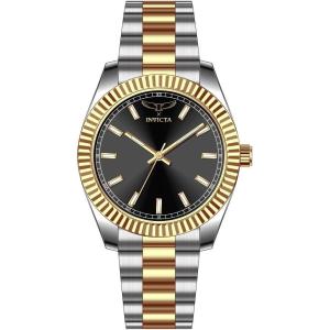 Invicta Specialty Men 40mm Metal Gold + Steel Black dial PC21S Quartz