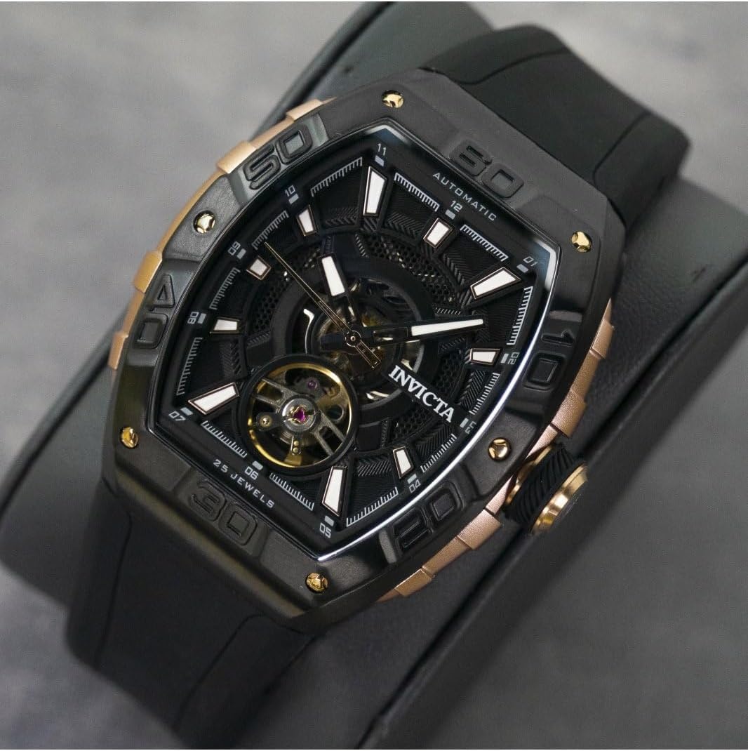 image:imageInvicta S1 Rally Men 40mm Stainless Steel Aluminum Carbon Fiber Gold Black dial 2802 Automatic