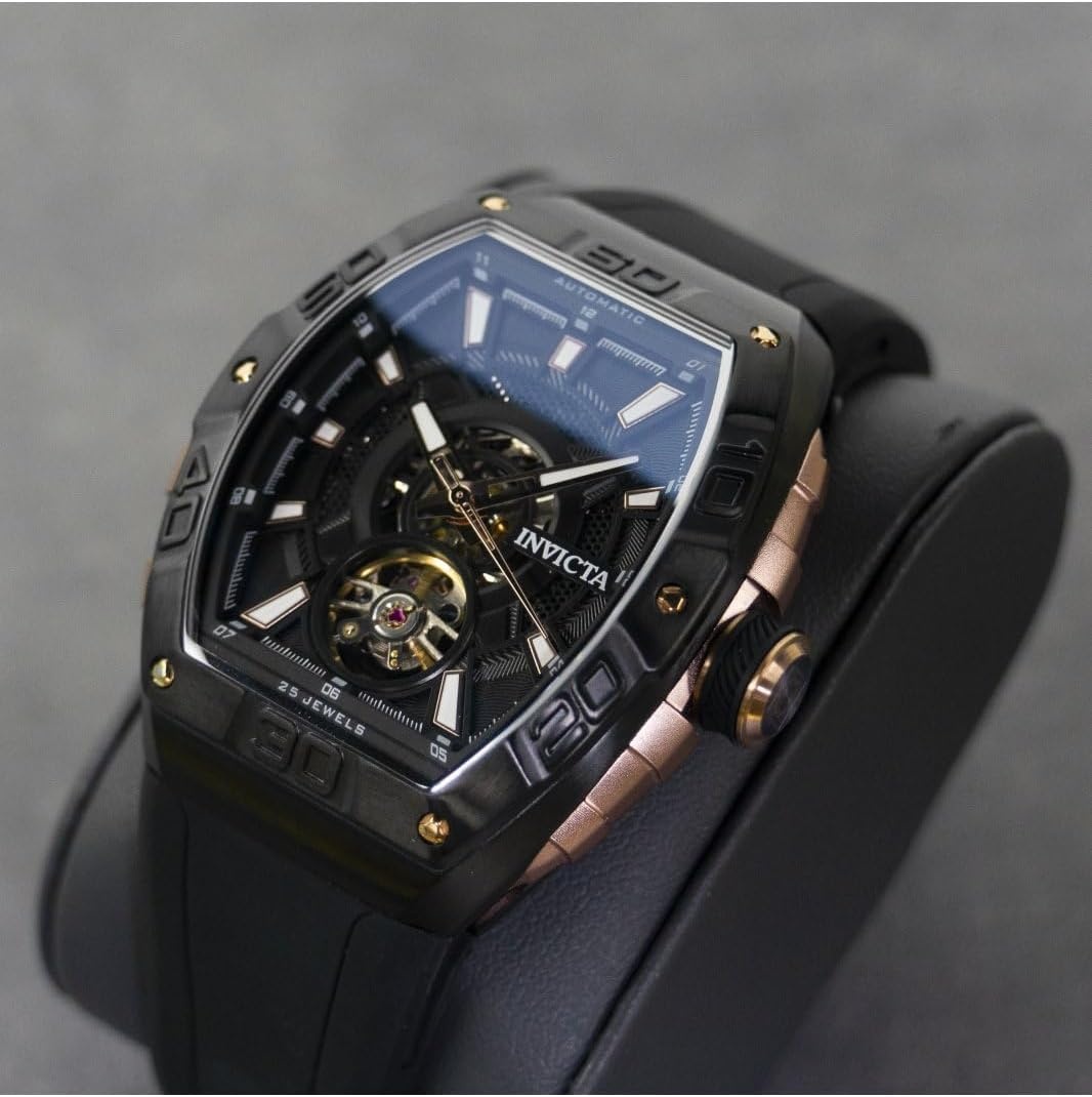 image:imageInvicta S1 Rally Men 40mm Stainless Steel Aluminum Carbon Fiber Gold Black dial 2802 Automatic