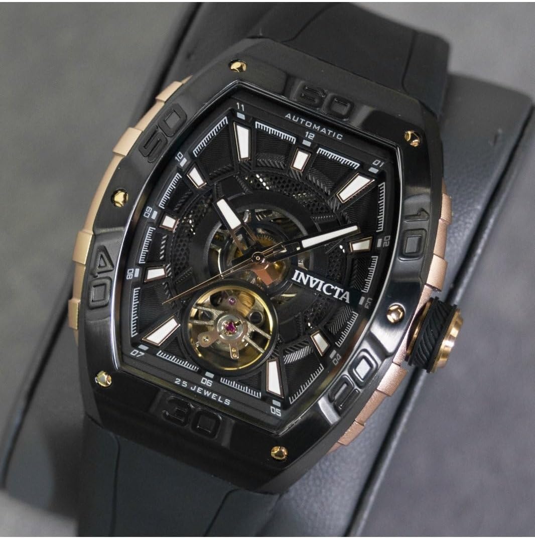 image:imageInvicta S1 Rally Men 40mm Stainless Steel Aluminum Carbon Fiber Gold Black dial 2802 Automatic